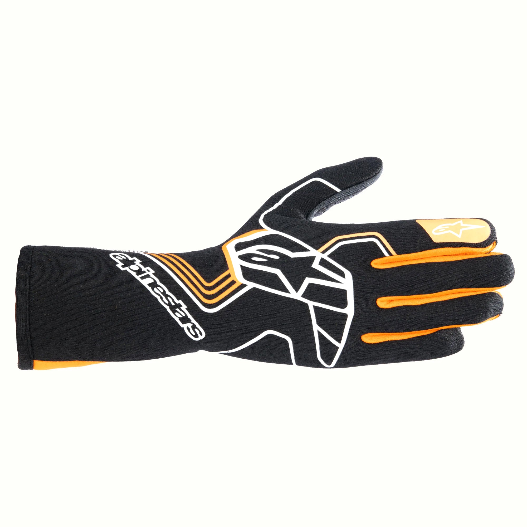 Glove Tech-1 Race V4 Black / Flou Org Large