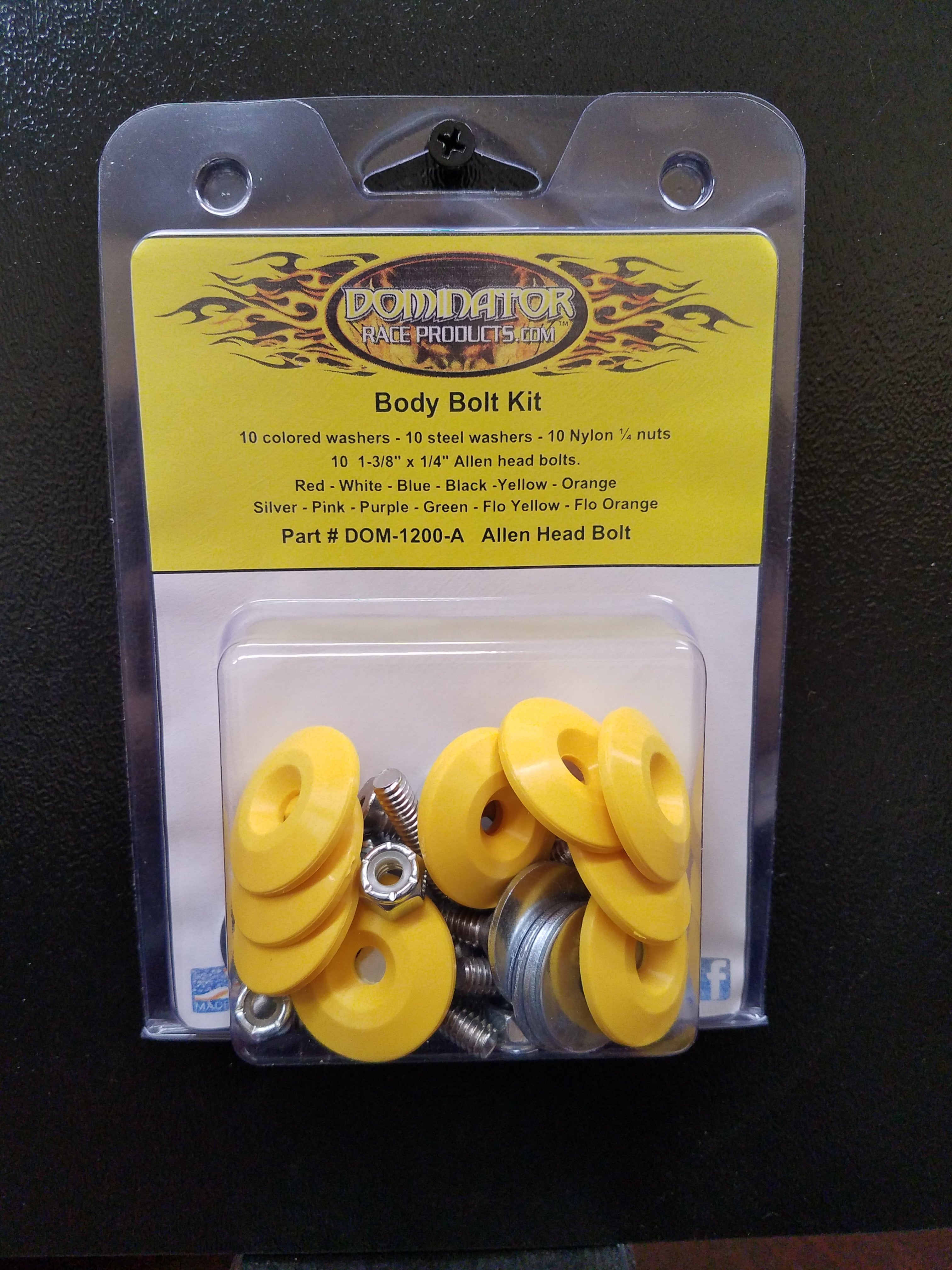 Body Bolt Kit Yellow Allen Head